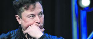 Elon Musk, Konzernchef des US-Elektroautohersteller Tesla, nimmt an der SATELLITE-Konferenz teil. (Archivbild)