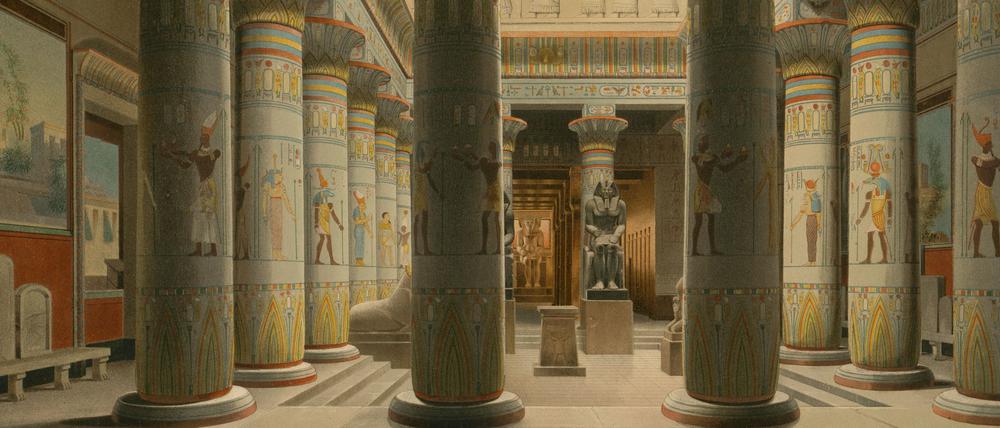 Ägyptischer Hof des Neuen Museums, 1853.