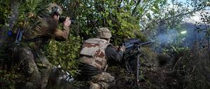 Ukrainische Soldaten in der Region Donezk