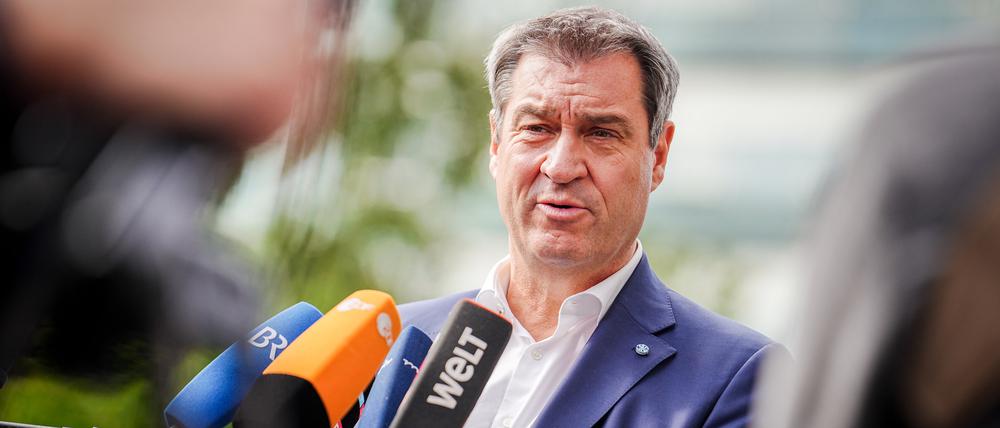 Markus Söder, CSU-Vorsitzender und Ministerpräsident von Bayern, bei der Ministerpräsidentenkonferenz (Archivbild).