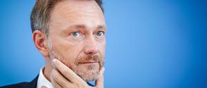 Finanzminister Christian Lindner bei der Vorstellung des Regierungsentwurfs für den Bundeshaushalt 2023. 