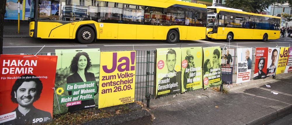 Wahlplakate in Berlin. 