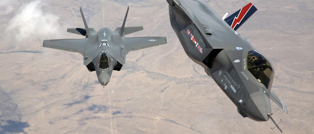 F-35-Kampfflugzeuge, die während einer Nato-Übung zur Verteidigung mit Atomwaffen zum Einsatz kommen.