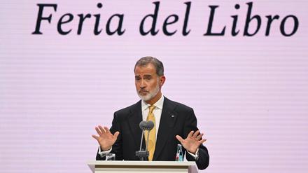 König Felipe VI von Spanien bei der Eröffnung der Frankfurter Buchmesse