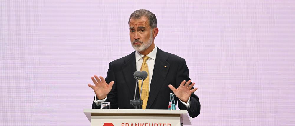 König Felipe VI von Spanien bei der Eröffnung der Frankfurter Buchmesse