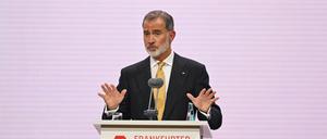 König Felipe VI von Spanien bei der Eröffnung der Frankfurter Buchmesse