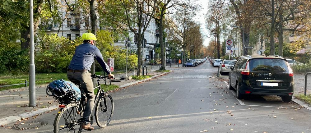 Bahn frei: Dieser Radfahrer hat Glück und muss sich die Strecke mit niemanden teilen.