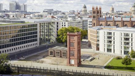 Von der Bauakademie wurde probeweise ein Fassadenteil errichtet.