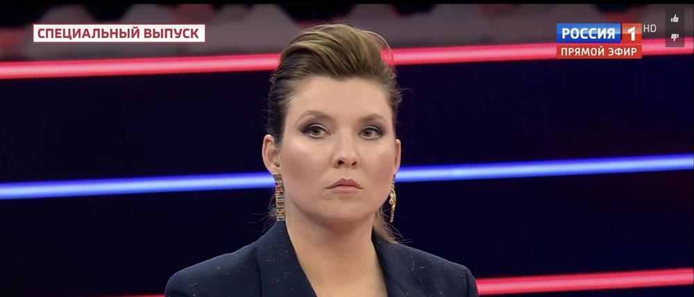 Olga Skabejewa moderiert die beliebteste Talkshow im russischen Fernsehen.