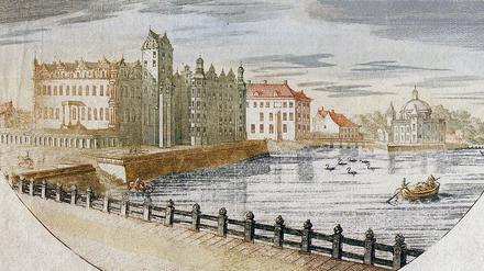 Auch diese Ansicht des Renaissance-Schlosses ist in der Sammlung zu sehen. 