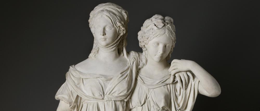Johann Gottfried Schadows Doppelstandbild der Prinzessinnen Luise und Friederike von Preußen, 1795.