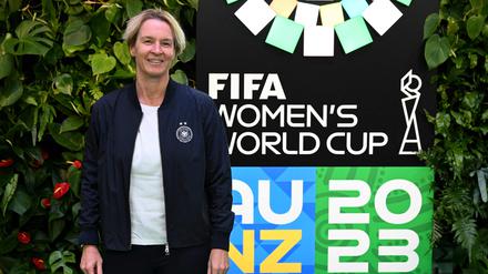 Bundestrainerin Martina Voss-Tecklenburg war bei der Auslosung am Samstag in Auckland vor Ort.