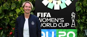 Bundestrainerin Martina Voss-Tecklenburg war bei der Auslosung am Samstag in Auckland vor Ort.