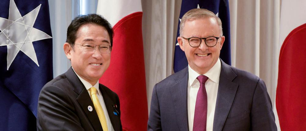 Japans Premierminister Fumio Kishida mit Australiens Regierungschef Anthony Albanese.