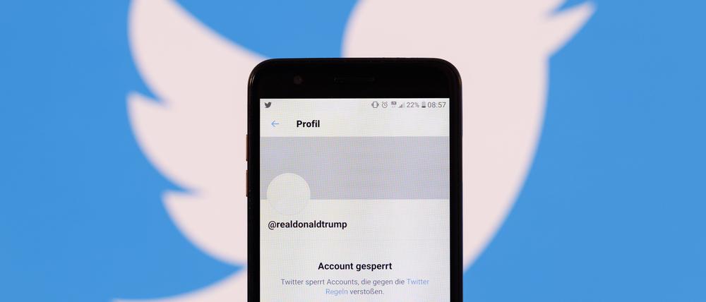  Der dauerhaft gesperrte Twitter-Account von US-Präsident Donald J. Trump