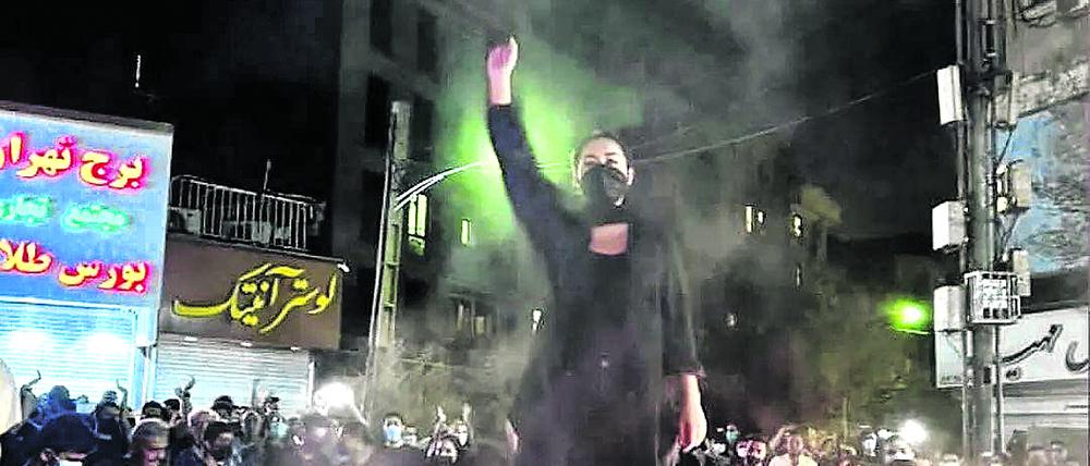 Iranische Frauen protestieren Ende September in Karadsch.