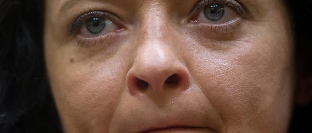 Beate Zschäpe im Jahr 2018 vor Gericht.