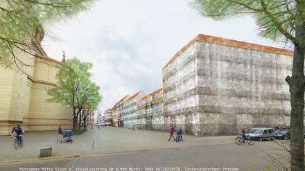 Der künftige Blick von der Straße Am Alten Markt in die Erika-Wolf-Straße