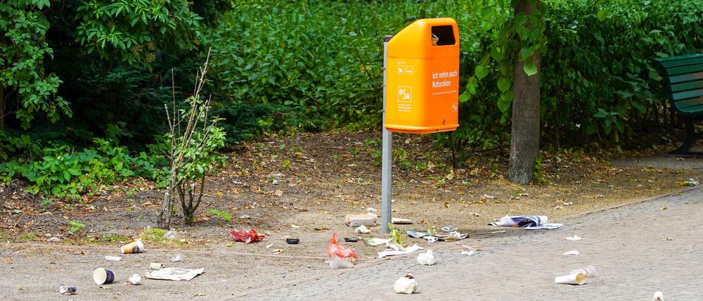 Müll ist im Großen Tiergarten ein Problem. 