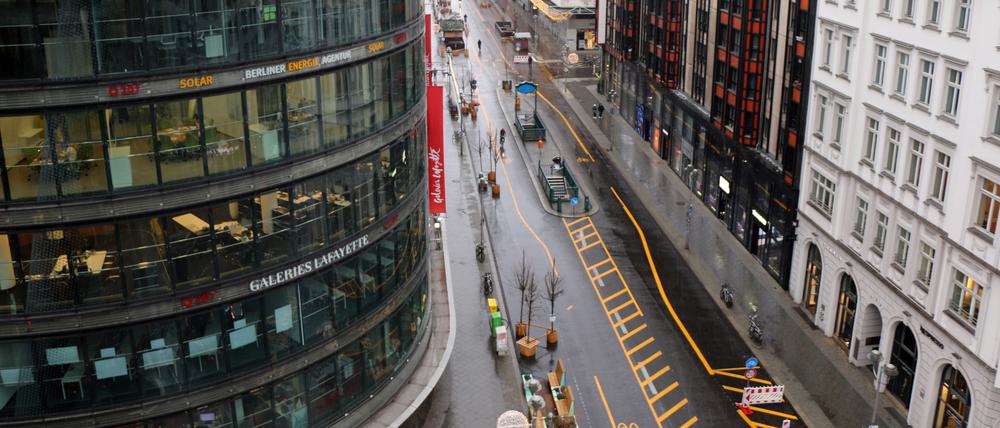 Die Friedrichstraße ist noch immer ein Provisorium.