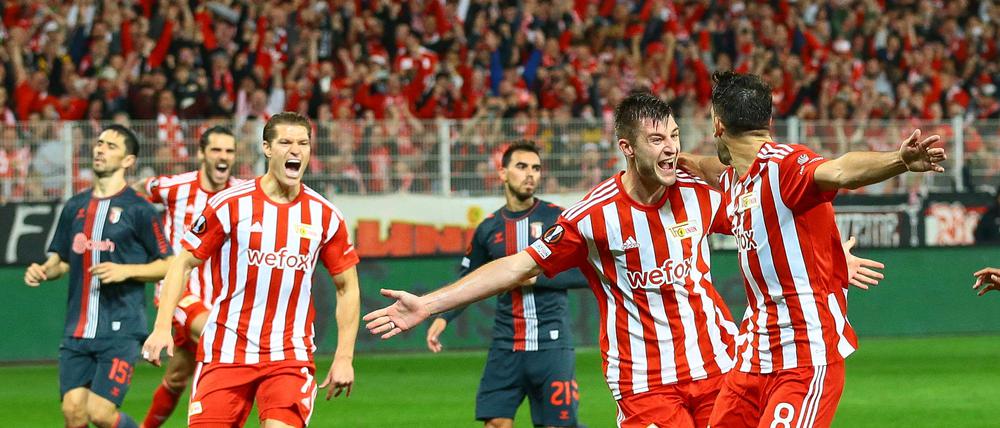 Robin Knoche schoss Union am Donnerstag zum wichtigen Sieg gegen Sporting Braga. 