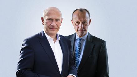 Kai Wegner und Friedrich Merz (Montage)