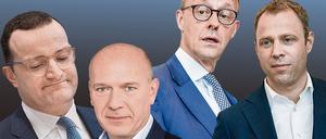 Jens Spahn, Kai Wegner, Friedrich Merz und Mario Czaja (alle CDU) von links nach rechts.