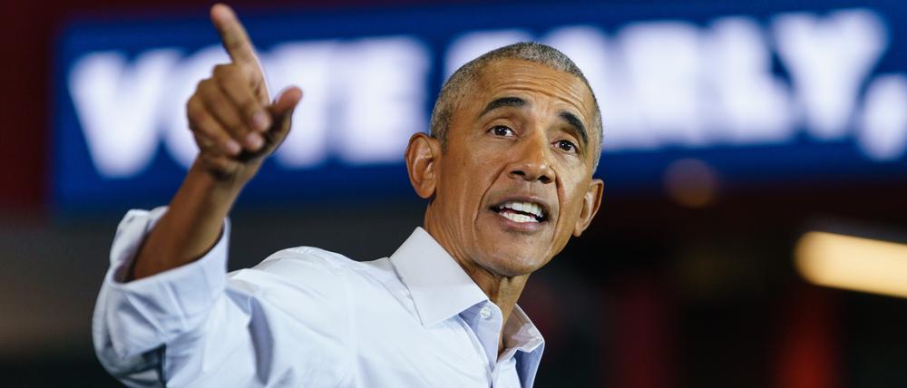 Immer noch das Zugpferd. Am Freitag sprach Barack Obama vor rund 7.000 Anhängern in Atlanta.