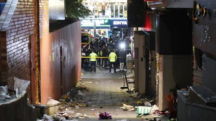 Der Ort der Massenpanik in Seoul