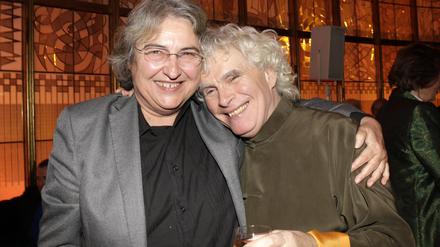 Andrea Breth und Simon Rattle 2014 in Berlin bei der Premiere der Oper „Katja Kabanowa“
