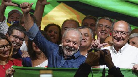 Luiz Inacio Lula da Silva nach seinem Sieg über den noch amtierenden brasilianischen Präsidenten Bolsonaro.