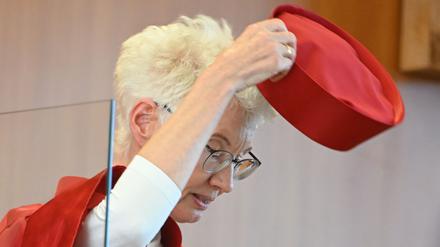 Doris König, Vorsitzende des Zweiten Senats beim Bundesverfassungsgericht, bei der Urteilsverkündung.