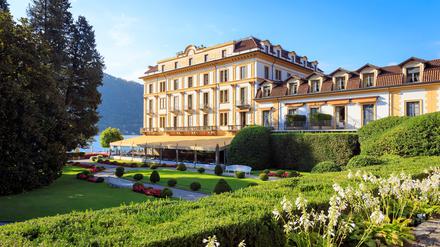 Blick auf die Villa d’Este am Ufer des Comer See.