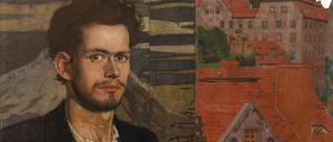 Oskar Zwintscher, Selbstbildnis mit Tod, 1897. Öl auf Leinwand, Kunstsammlungen Chemnitz.