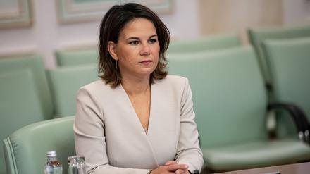 Annalena Baerbock (Bündnis 90/Die Grünen), Außenministerin, auf ihrer Reise durch Zentralasien.