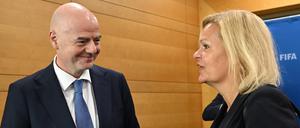 Faesers Gespräch mit Gianni Infantino verlief eher routiniert.
