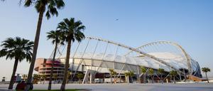 Das Khalifa International Stadion in Doha. Hier werden die WM-Spiele ausgetragen.