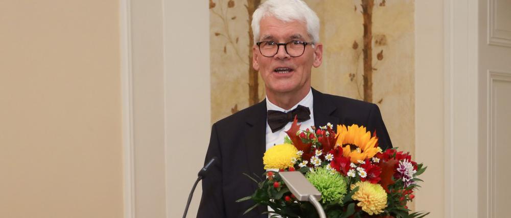 Der neugewählte Präsident der Europa-Universität Viadrina, Eduard Mühle (Osteuropahistoriker) am Tag seiner Wahl in Frankfurt (Oder), dem 02. November 2022.