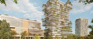 Geplante Hochhäuser auf dem einstigen Güterbahnhofsgelände Greifswalder Straße.