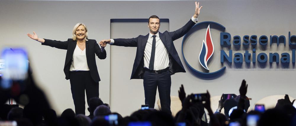Marine Le Pen mit Jordan Bardella.