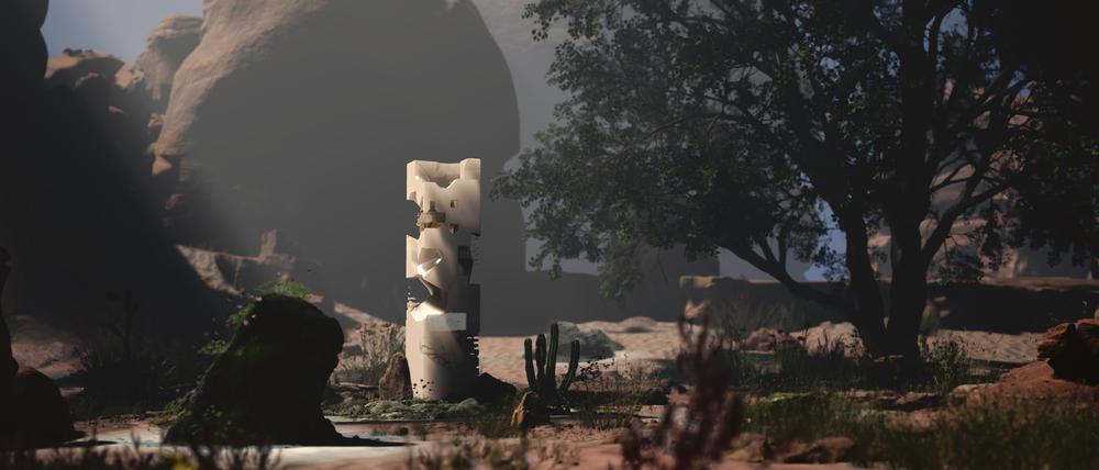 Screenshot der VR-Arbeit „CHOM5SKY vs. CHOMSKY“.