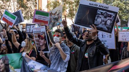 Proteste in der Türkei gegen die iranische Regierung.