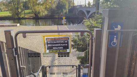 Der Lift an der Alten Fahrt ist mal wieder außer Betrieb.