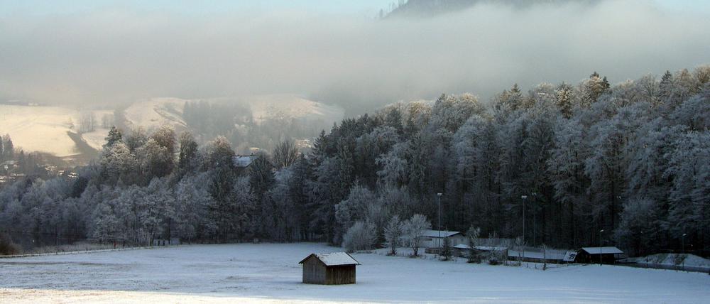 Eine bayerische Schnee-Idylle.