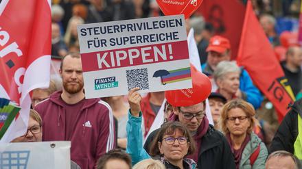 Demonstration für eine sozialere Politik am 22. Oktober 2022 in Berlin
