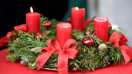 Adventkranz beim Wolfgangseer Advent am Wolfgangsee.