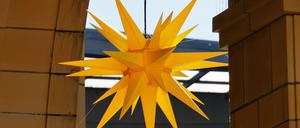 Weihnachtsmarktaufbau in Chemnitz.