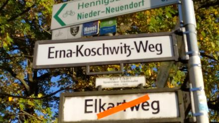 Elkartweg weg, Erna-Koschwitz-Weg neu.