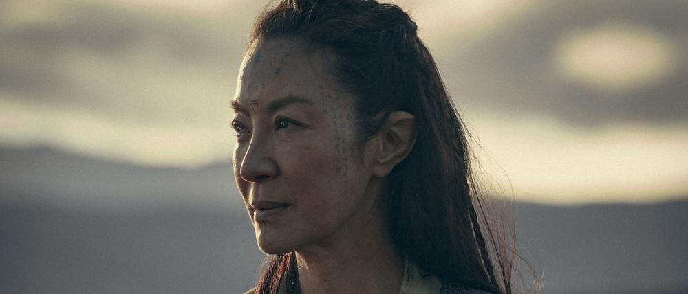 Sieben Ausgestoßene stehen im Zentrum von „The Witcher: Blood Origin“. Zu ihnen gehört Scian, dargestellt von Michelle Yeoh.