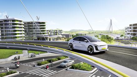 Rendering des E-Autozulieferers Vitesco, Handout 2022